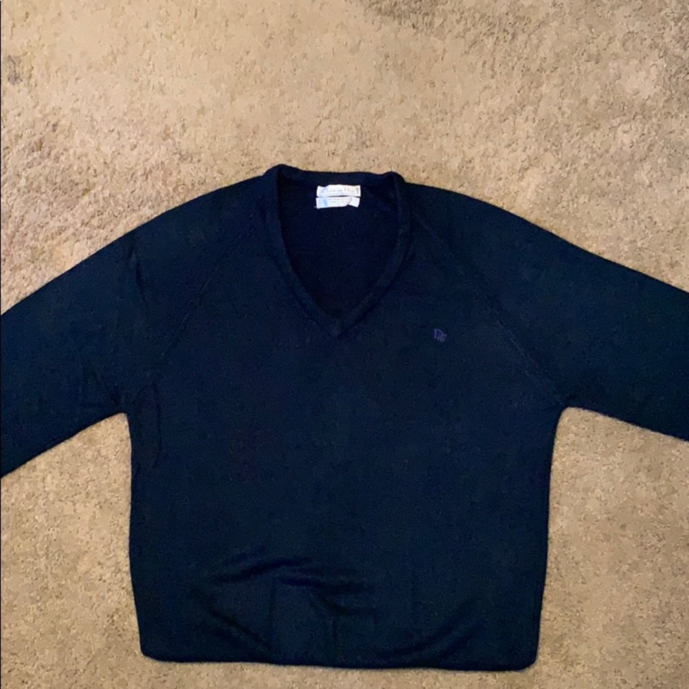 DIOR Vintage Dior v neck sweater